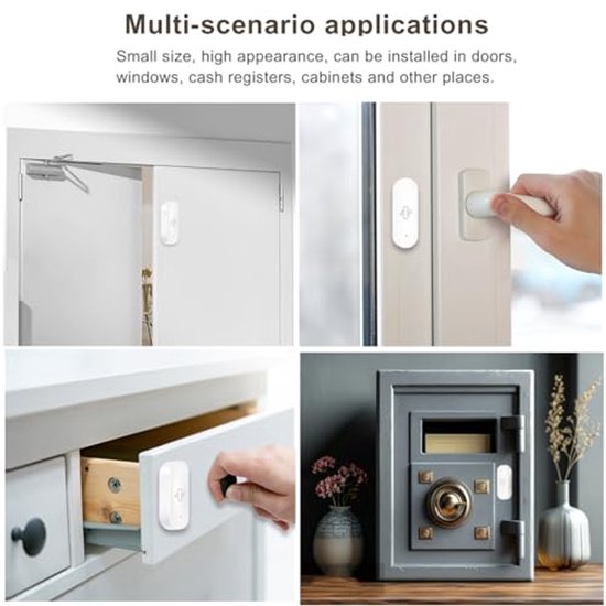 Deurraamalarm Thuis Draadloos ic Sensor Anti-Diefstal Alarm Geluid en Licht Slimme Stem Tuya APP-besturing Gemakkelijke Installatie voor Thuis Garage Appartement Deuralarmsysteem Deurraamalarm Thuis Draadloos ic Sensor Anti-Diefstal Alarm Geluid en Licht Slimme Stem Tuya APP-besturing Gemakkelijke Installatie voor Thuis Garage Appartement Deuralarmsysteem