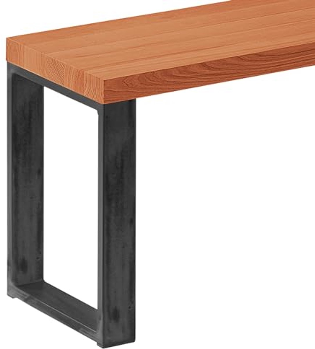 Eetkamerbank 30x160 cm - Massief Hout met Stevige Stalen Poten - Tijdloos Design