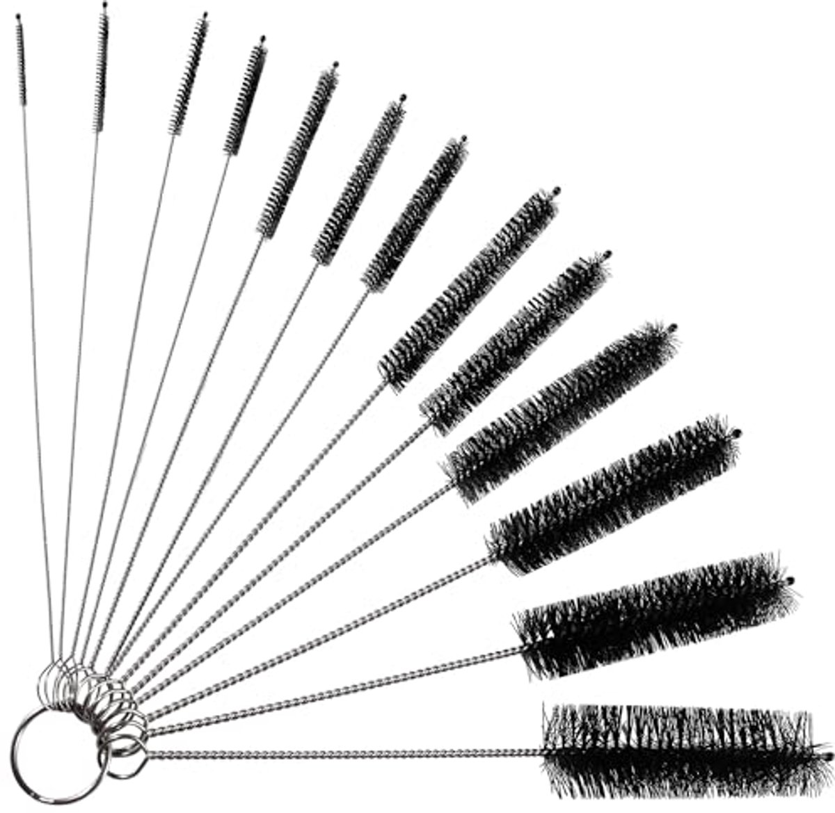 Image of 13-delige Flessenreiniger Borstelset voor Rietjes en Ketels - Inclusief Smalle Hals Borstels