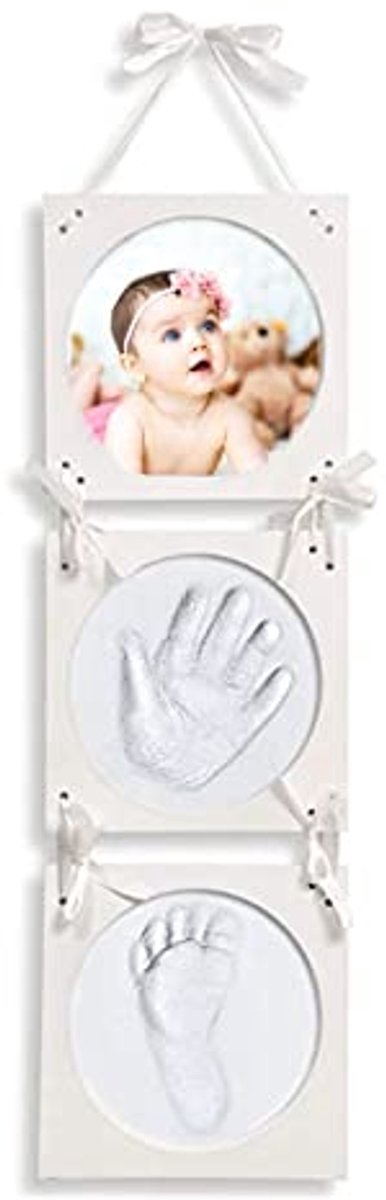 Babyafdrukframe gepersonaliseerd met geschenkdoos - Hand- en voetafdruk set voor kinderen