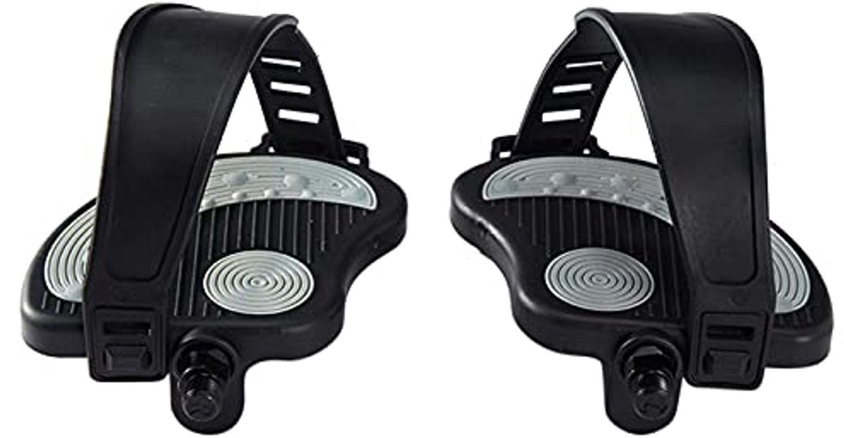 Fietspedaal met Straps Vervangingsonderdelen voor Hometrainer of Spinbike Universeel 1 Paar