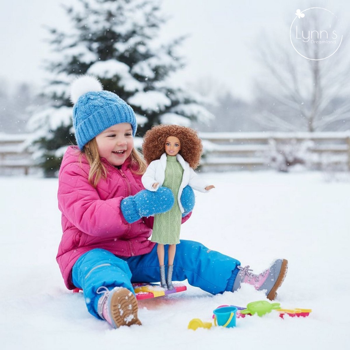 Lynn’s poppenkleertjes - Set ‘Lea’ - Geschikt voor modepop - Set van 3 outfits, 3 paar schoenen, 2 handtassen - Kledingset voor modepoppen - Cadeauzakje — afbeelding 9