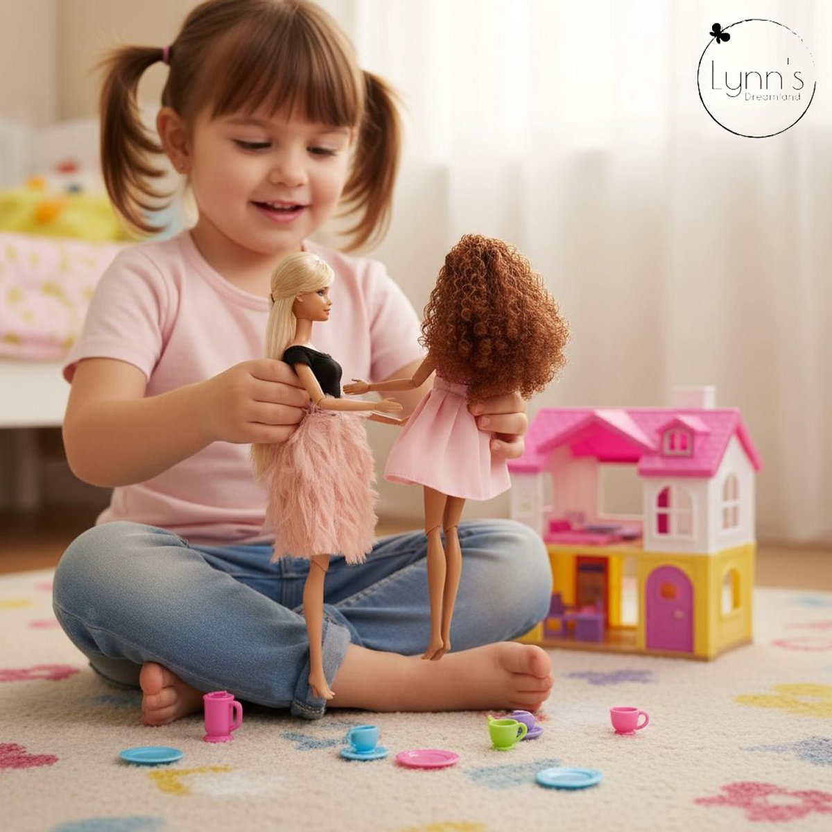 Lynn’s poppenkleertjes - Set ‘Madison’ - Geschikt voor modepop - Set van 5 jurken - Kleding voor modepoppen - Cadeauzakje — afbeelding 8