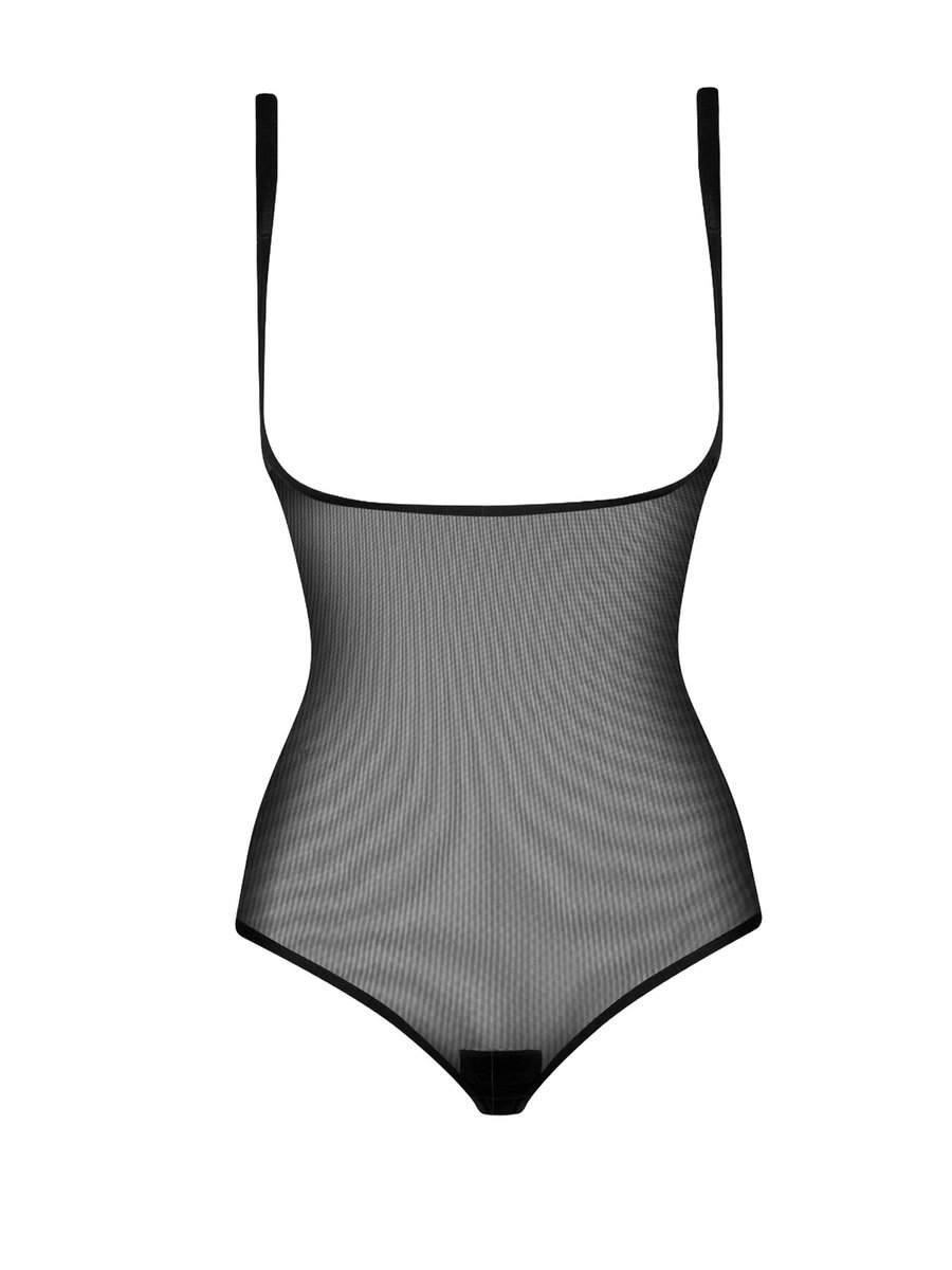 Bye Bra Forming Tulle WYOB Bodysuit Zwart