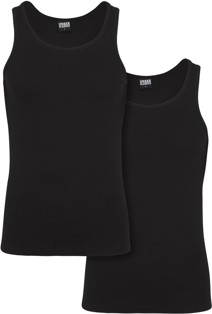 Urban Classics 2-Pack Seamless Heren Tanktop – XXL Zwart
