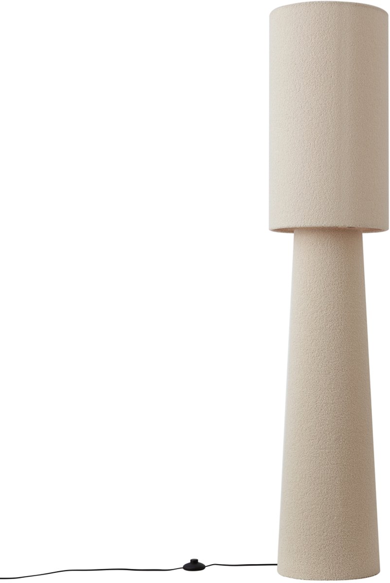 QAZQA trompet - Japandi Vloerlamp | Staande Lamp - 2 lichts - H 165 cm - Beige - Woonkamer thumbnail 3