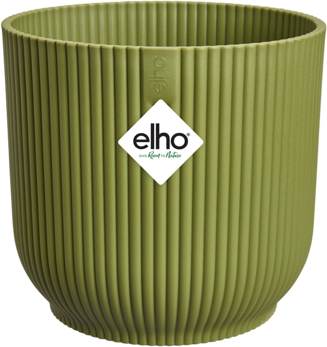 Elho Vibes Fold Rond Mini 9 - Bloempot voor Binnen - 100% Gerecycled Plastic - Ø 9.3 x H 8.8 cm - Varengroen