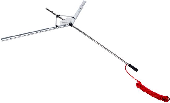 Vijverhark met Een Maximale Snijbreedte Van 157 Cm, Stalen Messen En 9 M Nylon Touw, Wateronkruidverwijderaar voor Lisdodden, Riet En Waterleliebladeren — afbeelding 2