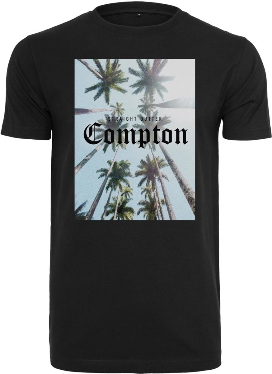 Mister Tee Compton Palms Heren T-shirt M Zwart
