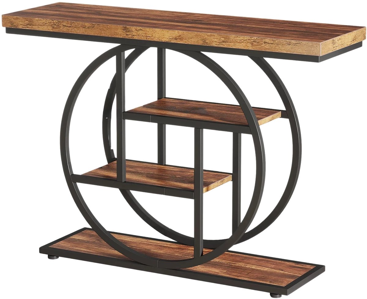 Happiq Consoletafel Rovia - Haltafel - 100cm - Wandtafel - Gang of woonkamer - Bruin
