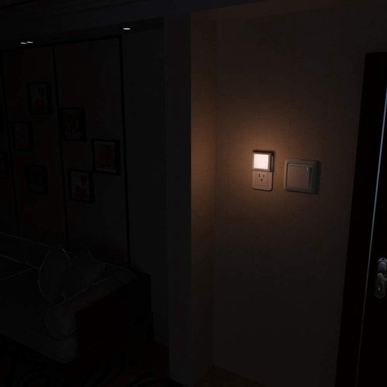 2 Stuks Nachtlampjes - Dimbaar LED-nachtlampje met stekker - Nachtlampje met dag-/nachtsensor - Dimbaar - Warm licht - Geschikt voor kinderkamers, trappen, slaapkamers, keukens; kan ook worden gebruikt als richtingaanwijzer. van Merkloos — afbeelding 5
