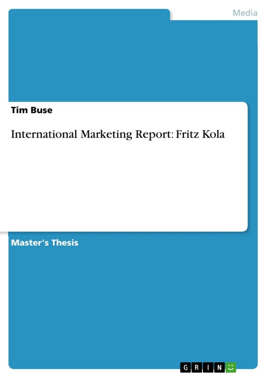 International Marketing Report: Fritz Kola - cover