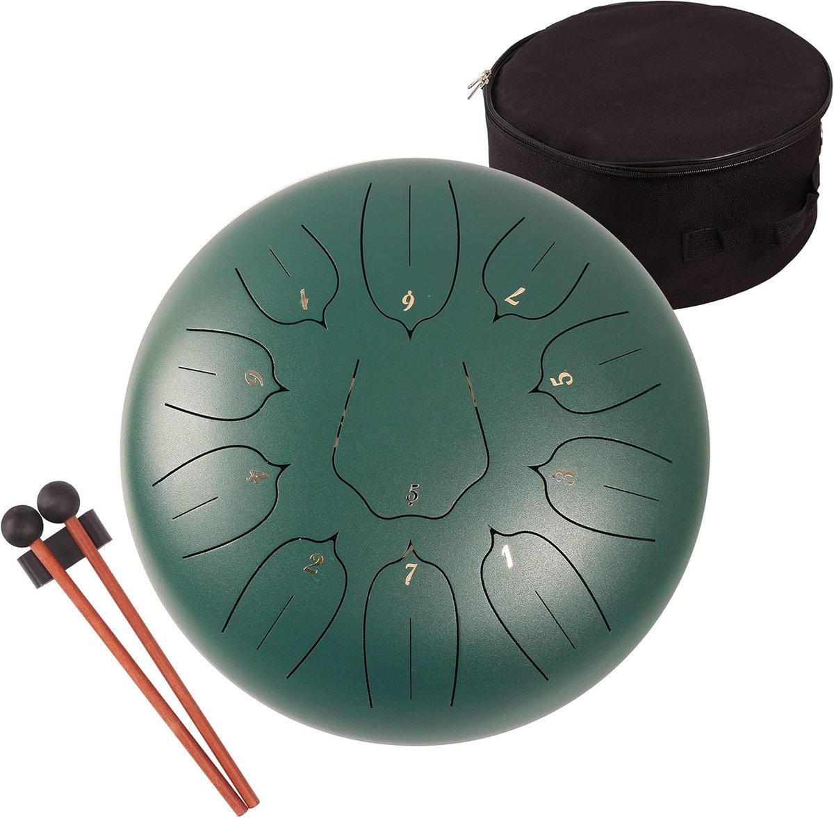 12 Inches Stalen Tong Drum C Sleutel met 11 Noten voor Muziekonderwijs en Meditatie