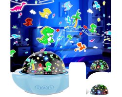Projector Nachtlamp Kinderen - Sterrenhemel en Dino - Afstandsbediening