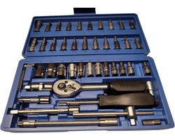 Complete Doppenset 46-delig 1/4 inch – Duurzaam Satin, Perfect voor Elke Klus