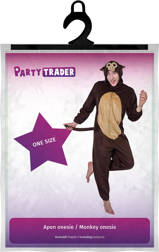 Grenouillère singe – Costume Animaux pour carnaval, soirée à thème et déguisement – ​​Taille unique