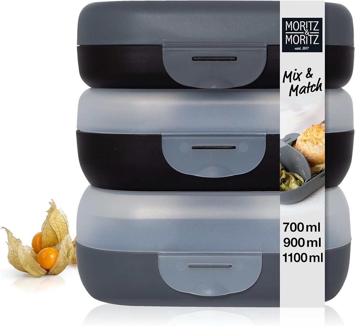 Broodtrommel met Vakken - Mix & Match Lunchbox voor Volwassenen
