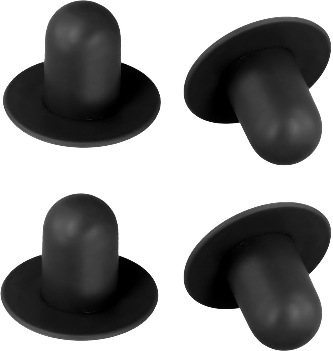 4st Zwembadpluggen voor Bovengrondse Zwembaden, Rubber Pompfiltergatstoppers Zwembadmuurplug Vervanging voor Intex (Zwart)