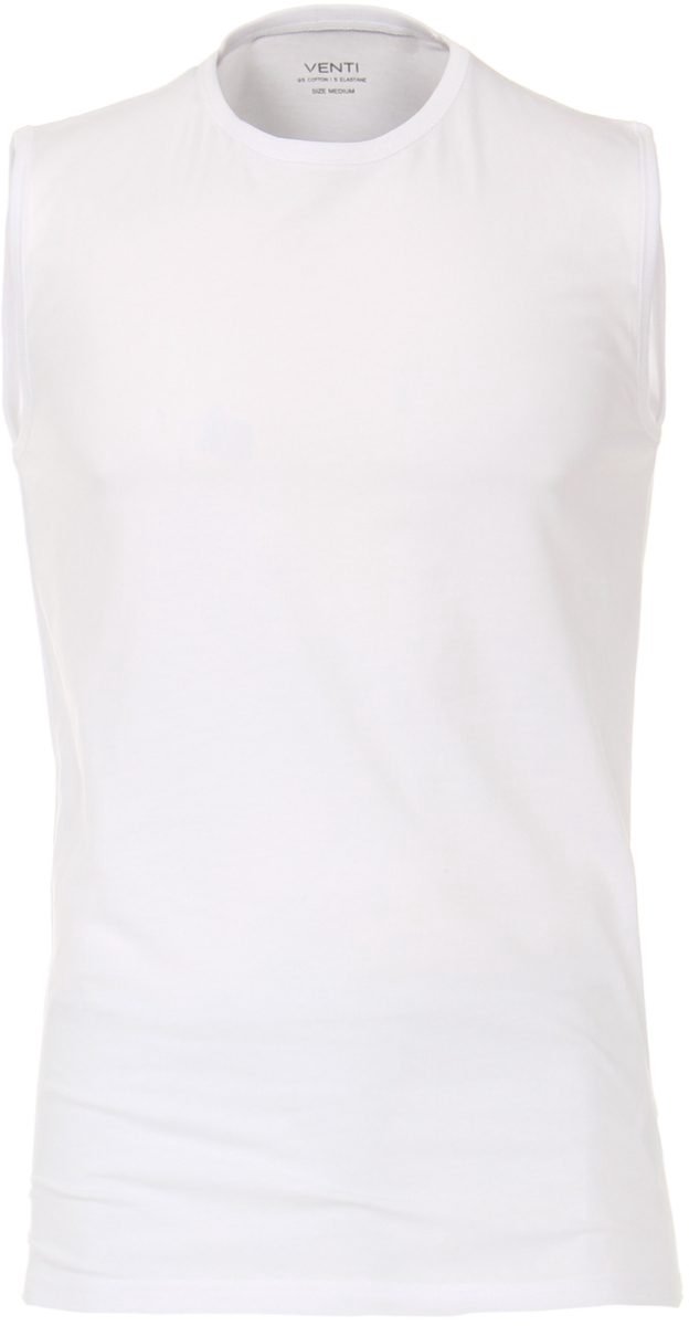 Venti Basis Top Met Stretch Ronde hals Wit 2-Pack - M