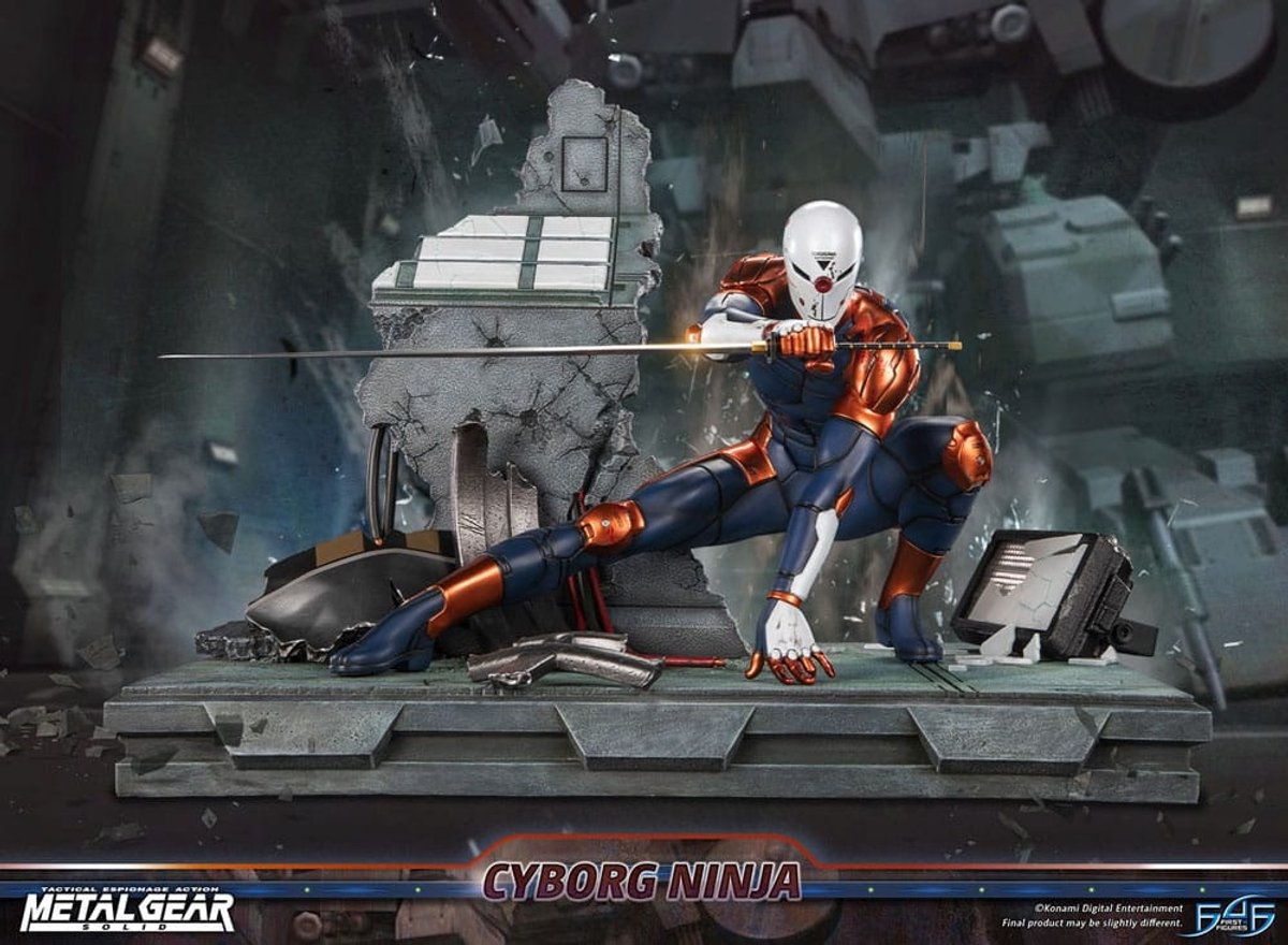 Metal Gear Solid Statue Cyborg Ninja (Gray Fox) 41 cm