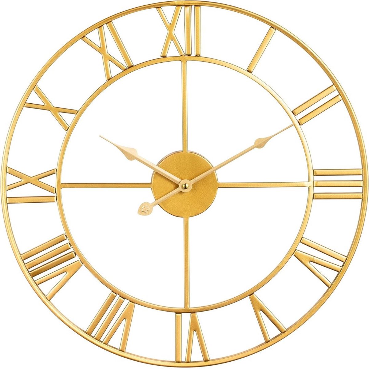 Klok - Wandklok Modern - Klokken - Industrieel - Goud