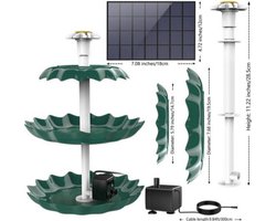 Solar Vogelbad met 3.5W Pomp | Zonne-energie Luxe Fontein voor Vogels – Tuindecoratie en Vogelvoederplaats