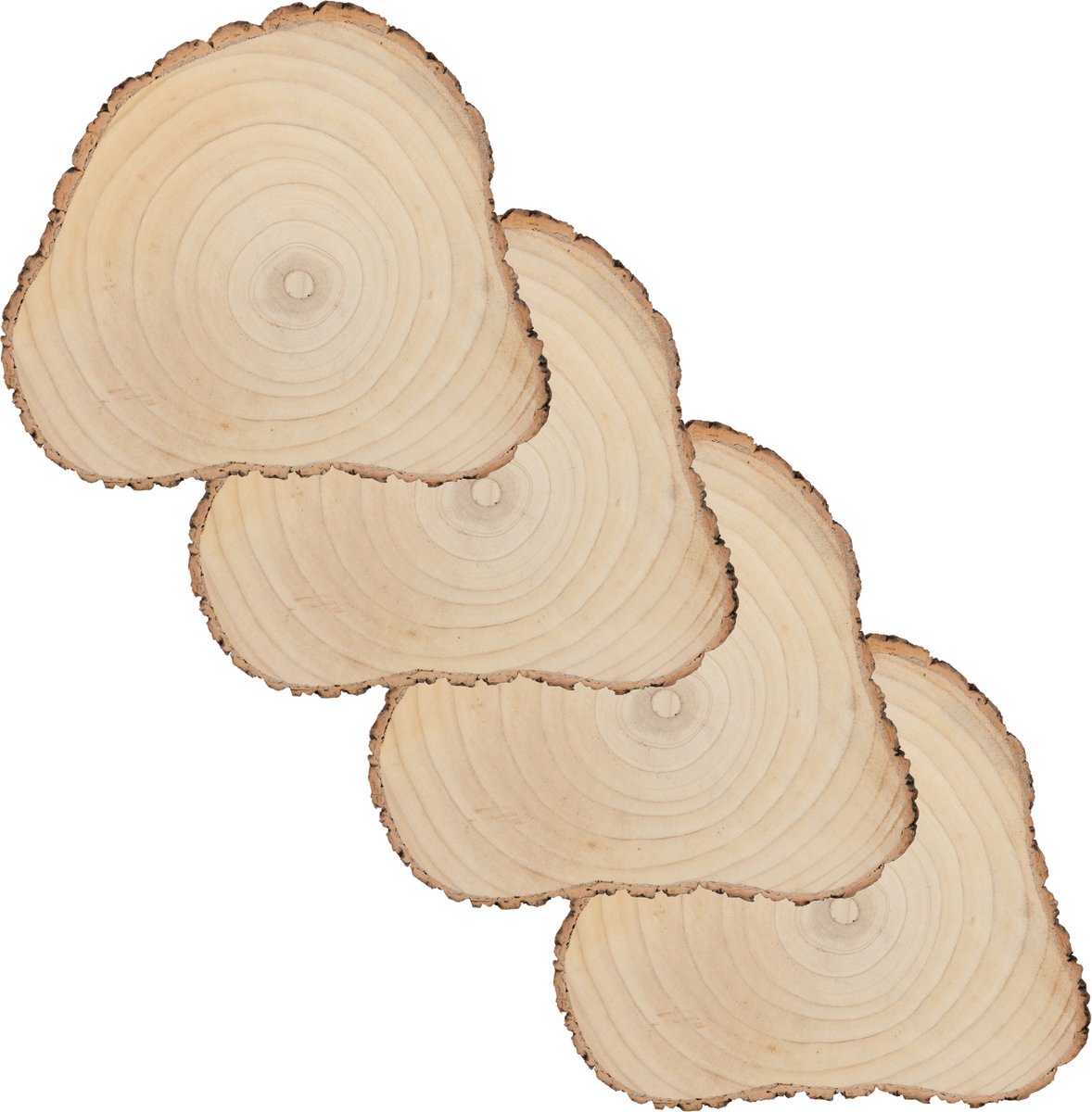 J-Line Schijf Onregelmatig Paulownia Schors Naturel Large