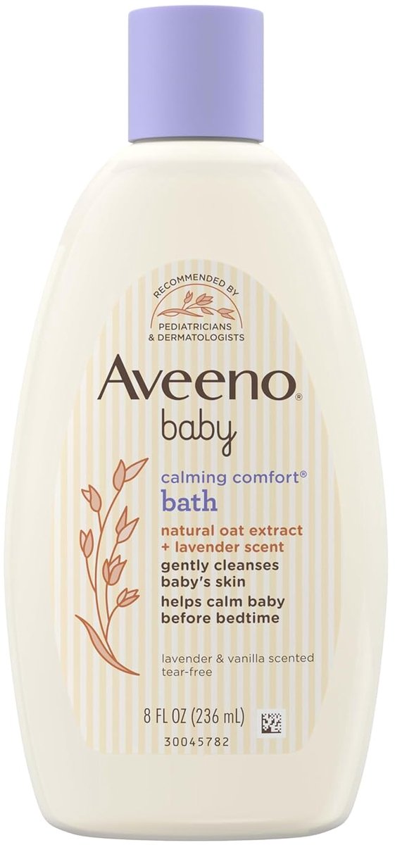 Aveeno Baby Calming Comfort Bath & Wash with Relaxing Lavender & Vanilla Scents, 236ml