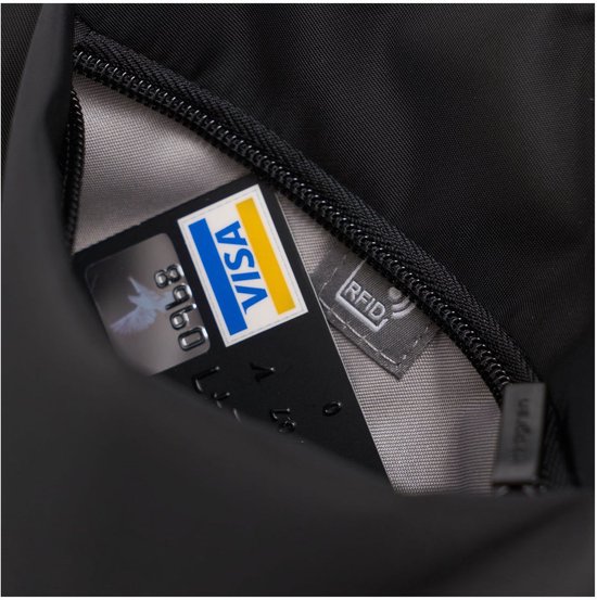 Hedgren RUSH – Mini sac bandoulière vertical avec protection RFID – Déperlant – Léger – Noir