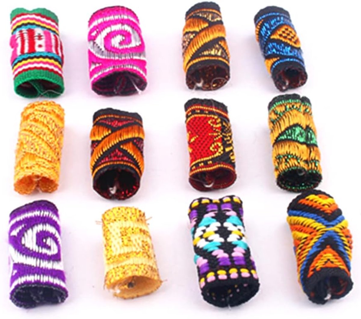 Dreadlocks sieraden - kleurrijke dreadlocks kralen - 24 stuks haar cuffs decoratieve dread haar cuffs accessoires voor vrouwen en mannen