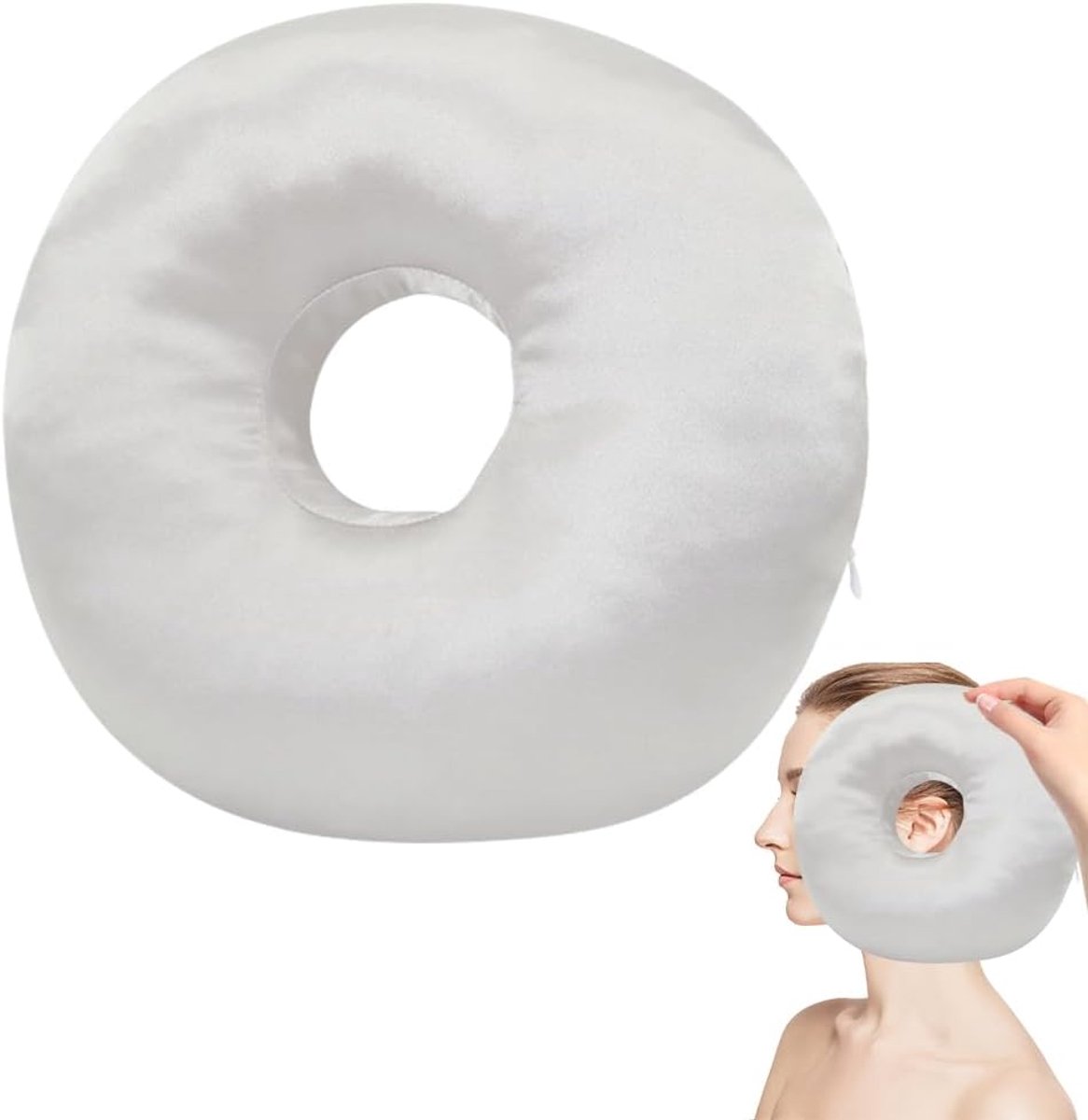 Oorkussen - Donut Kussen - Oorkussen - Donut Kussen - Ringkussen - Piercing Kussen - Orthopedisch Hoofdkussen - Oordoppen Slapen Oorkussen - Donut Kussen - Grijs