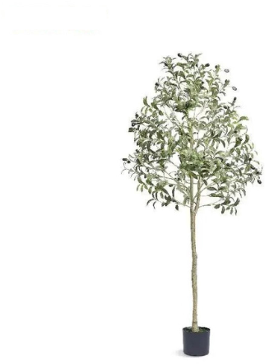 NaevaMi Olijfboom - Kunstboom - Olijfboom Kunstplant- Kunstplanten - Kunstplanten voor Binnen - Kunstplanten voor Buiten - Kunstplant in Pot - 1.5m Hoog