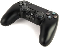 GMB Gaming Draadloze Game Controller voor PS4 en PC - Dual Vibration, LED Lichtbalk, Ergonomisch Ontwerp voor Comfortabel en Realistisch Spel, Zwart