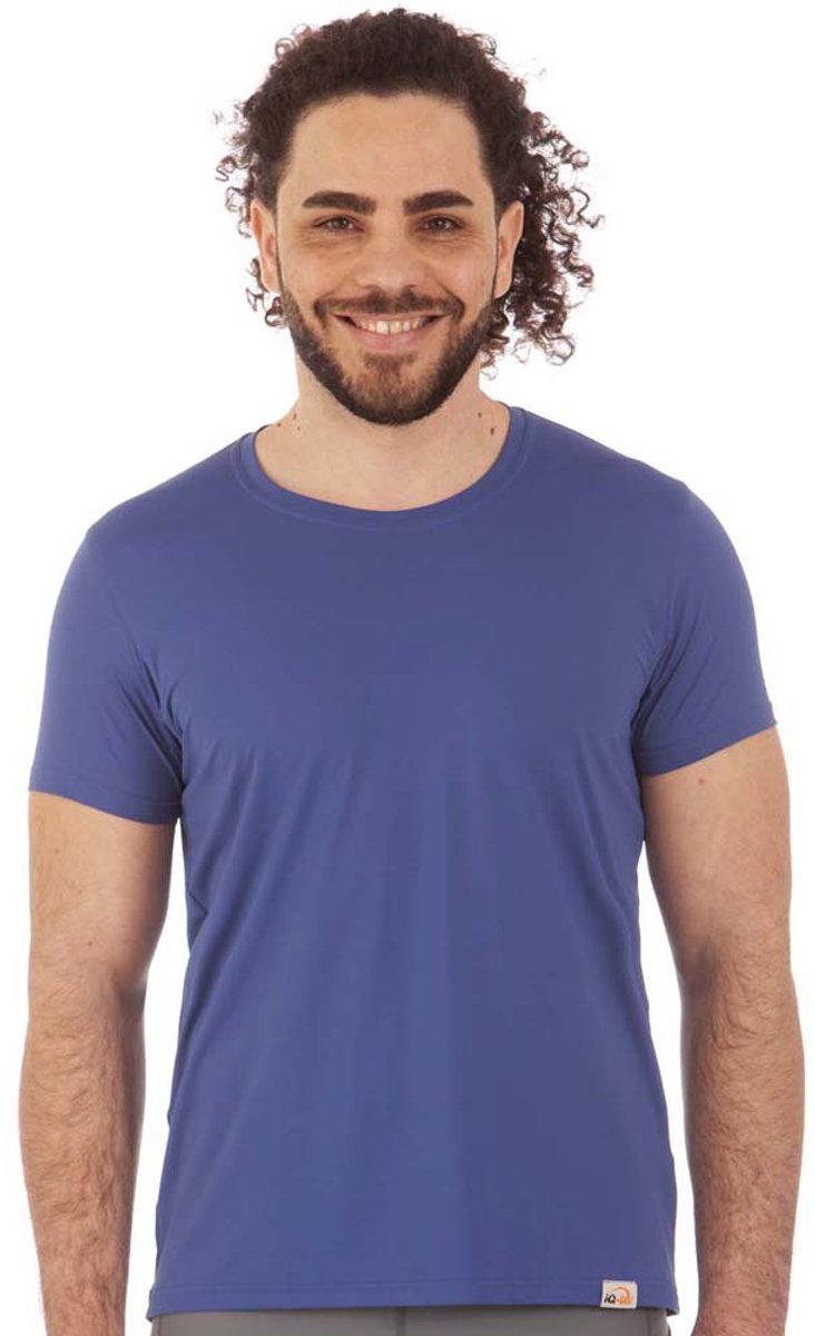 Iq-uv Uv Free Korte Mouw Rash Guard Blauw M Man