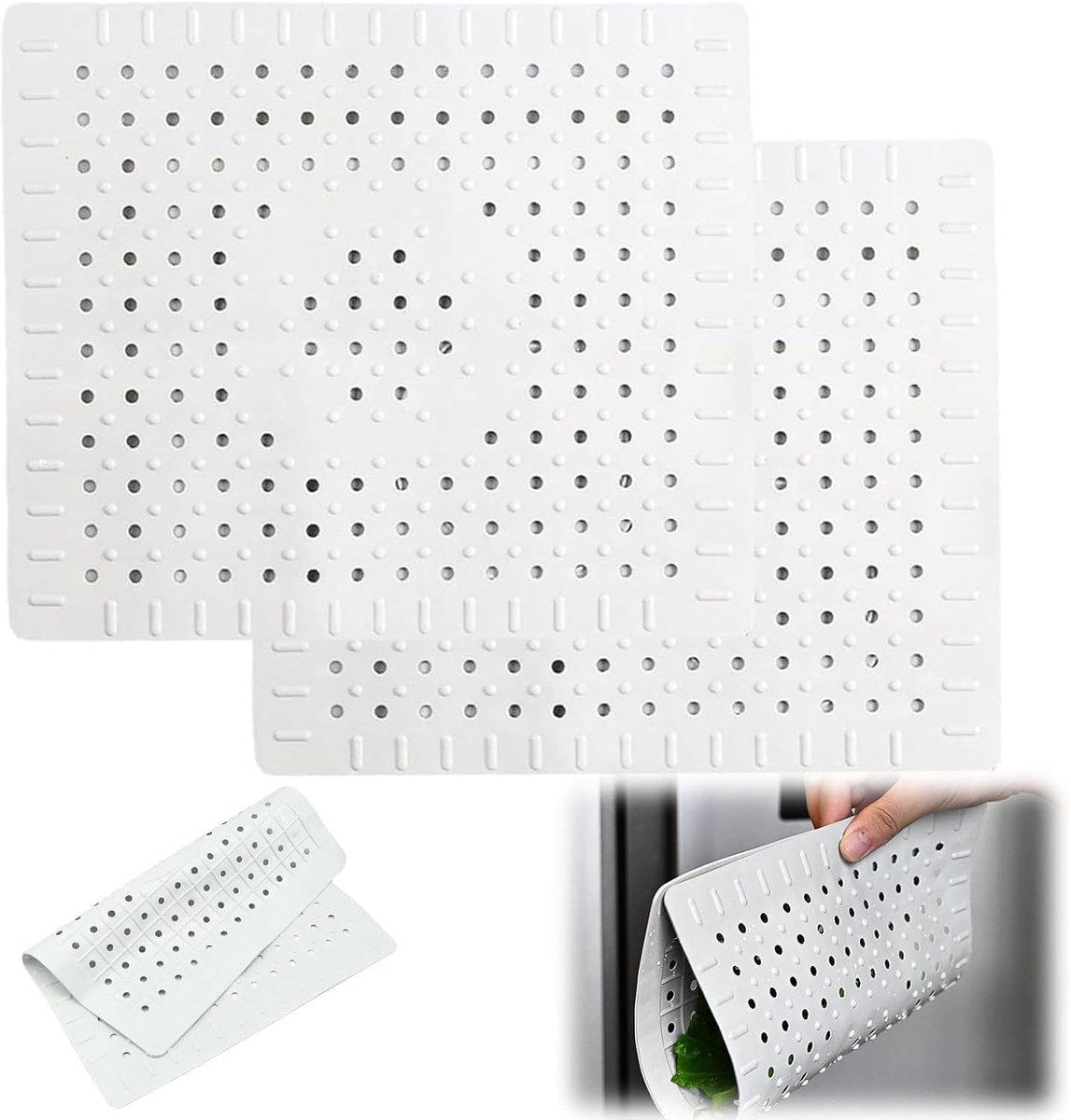 Set van 2 placemats - Gootsteenmat - 31 × 26 Cm - Voor Spoelbak - Gootsteenmatten - Matje