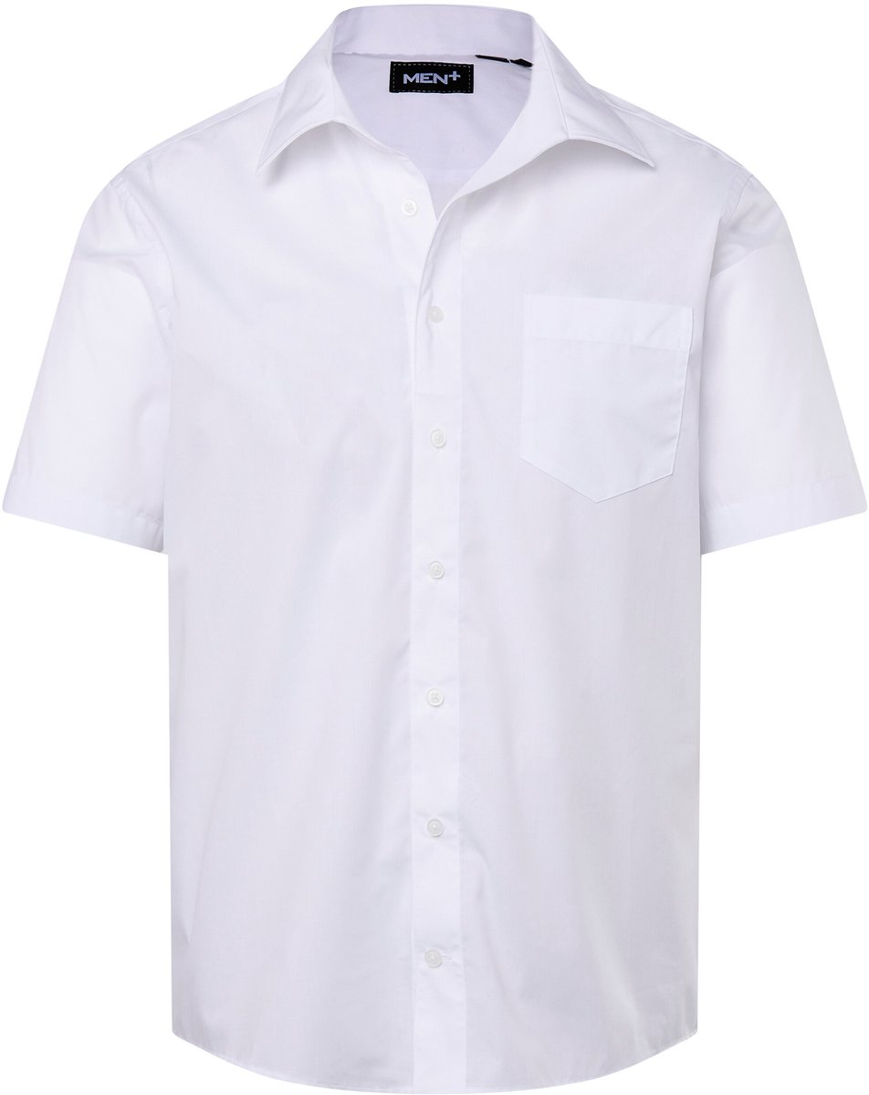 Men Plus - Heren - Zakelijk overhemd korte mouwen EasyCare Vario-kraag - Sneeuwwit - Maat 5XL