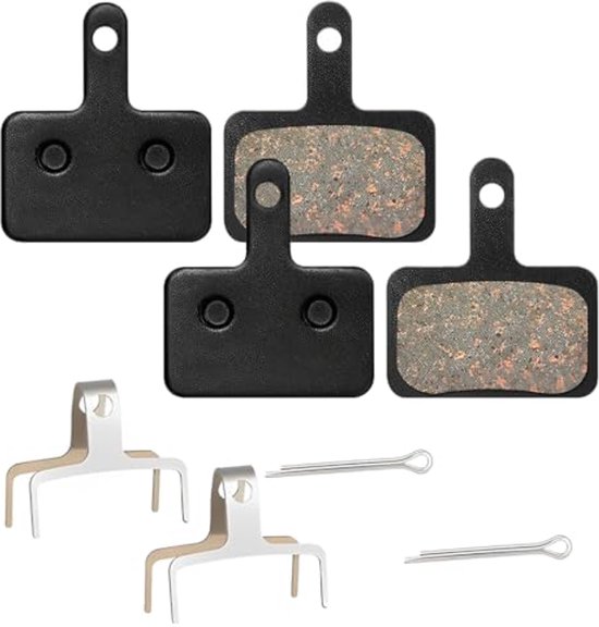 8 Paar Fietsremblokken – Compatibel Met Shimano MT200, M525, M515, T615, T675 En Meer, Inclusief Pinnen En Clips, Semi-metaal En Koolstofstaal 2 miniatura