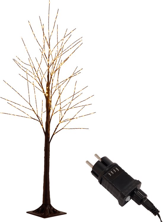 Foto: Meisterhome led lichtboom kerstboom met led lampjes 120 cm 280 leds ip44 warm wit kerstverlichting voor binnen en buiten met timer verlichting kerstversiering kerstdecoratie lichtboom lichttakken led boom