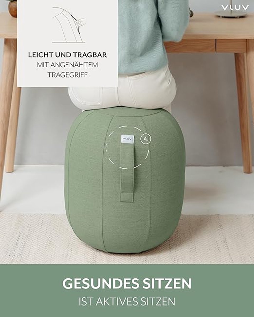 VLUV KAPSUL SOVA balanscapsule - ergonomische zitten - voor kantoor en thuis - Large - Pesto — cadeau in Wonen & Interieur - foto 5