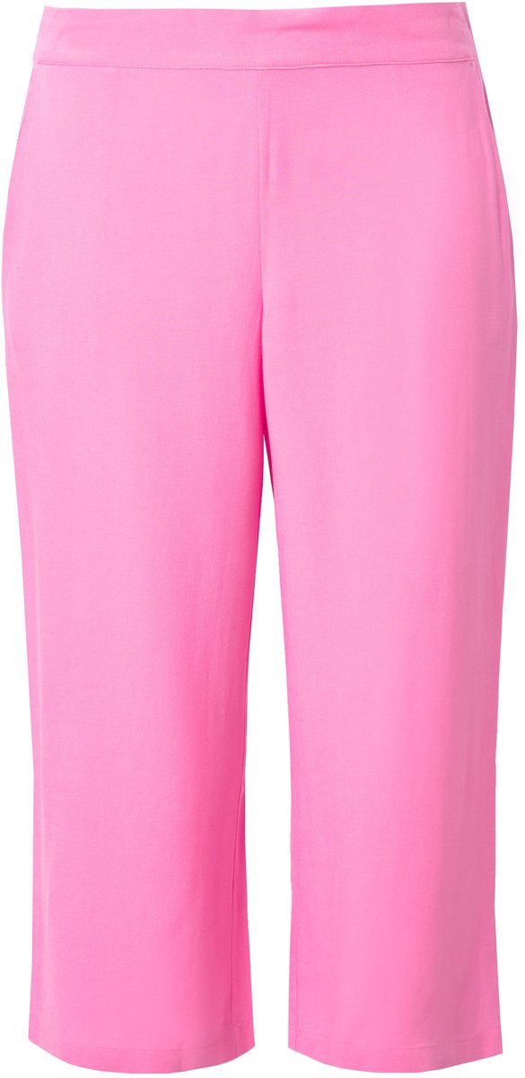 MIAMODA - Dames - Culotte wijde pijp linnenmix - Flamingo - Maat 42