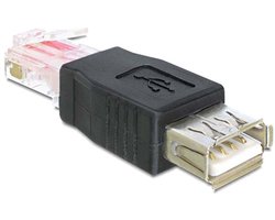 Delock USB 2.0 Type-A Female naar RJ45 Male adapter