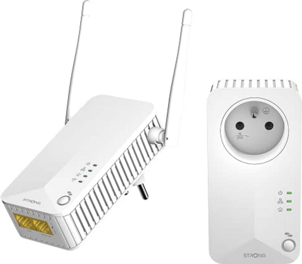 CPL600 Mbps Powerline Adapter Duo Pack | WiFi 300 Mbps | Snelle Ethernet-poort | Tot 300 m Bereik | Geschikt voor Multi-TV-service | Breid uw Netwerk Uit | Compatibel met Alle Boxen | 4 Jaar Garantie