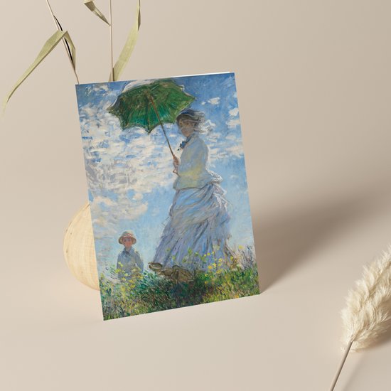 Wenskaarten set Claude Monet - 12 dubbele kaarten met enveloppen - blanco wenskaarten zonder tekst - Stevige kaarten met UV-lak
