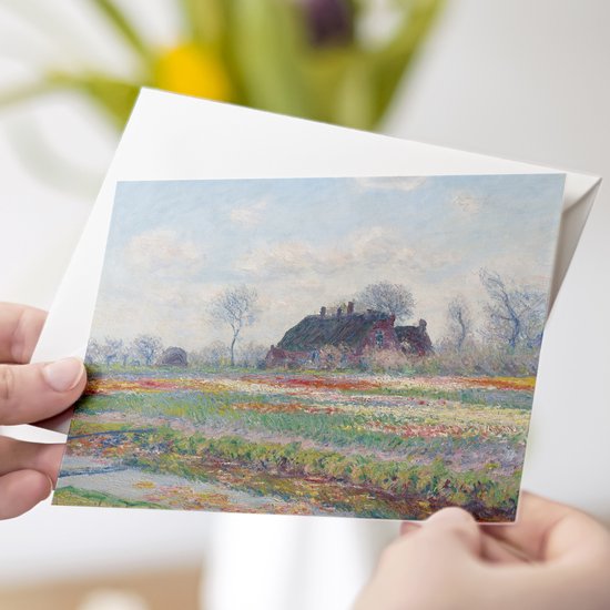 Wenskaarten set Claude Monet - 12 dubbele kaarten met enveloppen - blanco wenskaarten zonder tekst - Stevige kaarten met UV-lak