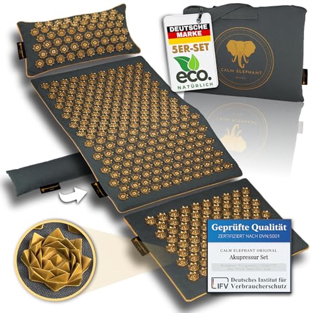 Premium Acupressuurmat XL Set - Anti-Stress Massageset voor Rug en Lenden