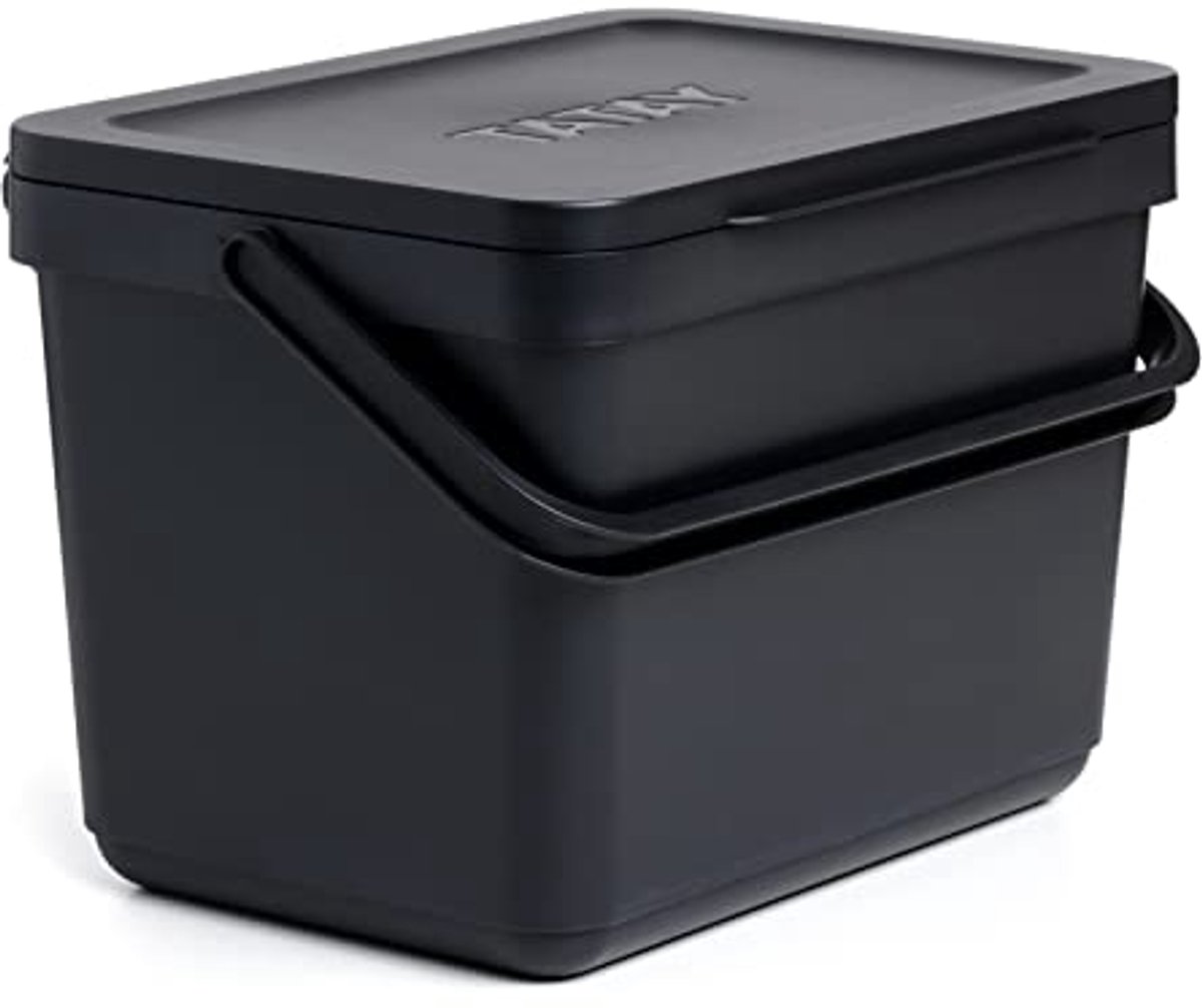 Afvalemmer voor Keuken 6L | Composteerbare Bak | Compact en Functioneel Ontwerp | 100% Gerecycled Materiaal | 26.5x20.5x18.5cm