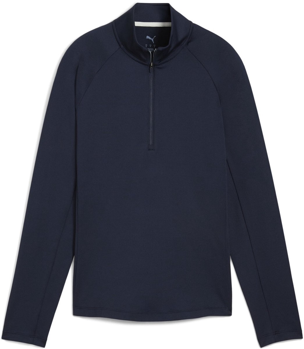 Puma dames crew-sweatshirt W Pure 2.0 met 1/4 rits 629449 Blauw