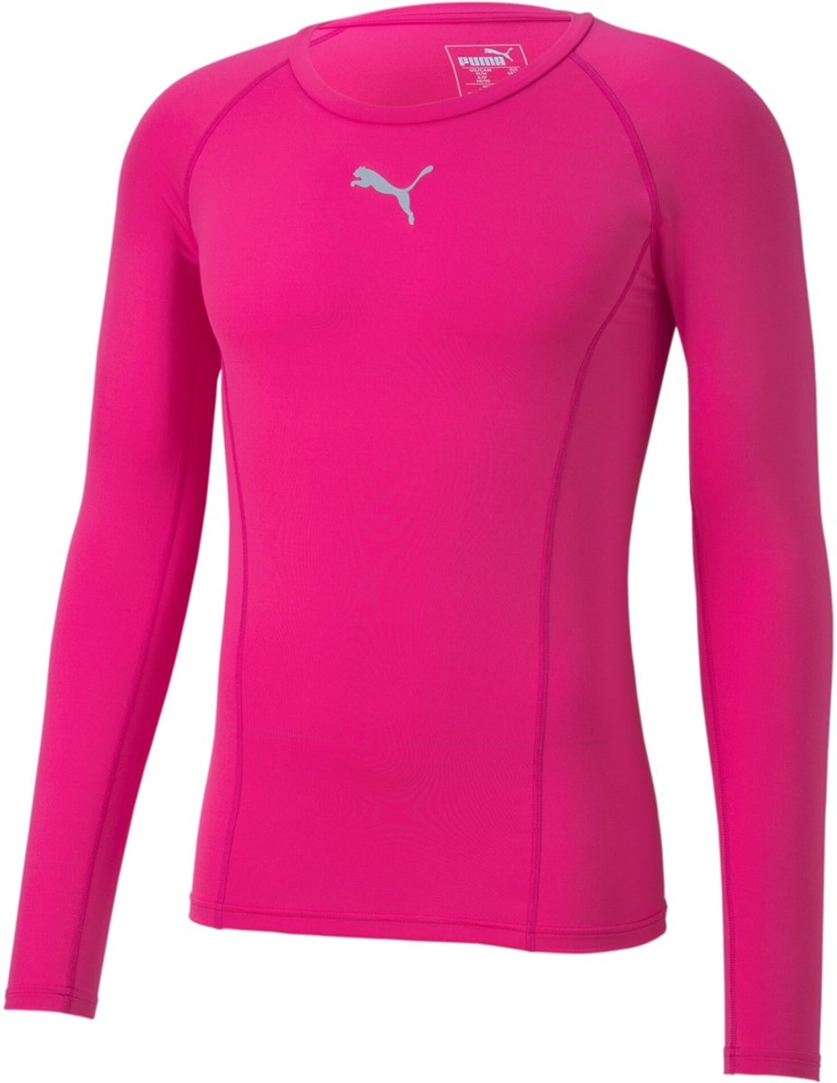 Puma Shirt LIGA Baselayer Tee Longsleeve 655920 Fluo -S Roze