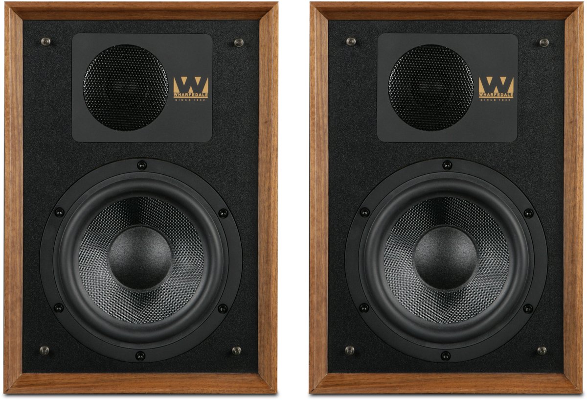 Wharfedale Denton 85th Anniversary Boekenplank Speaker - 2-weg speaker – Tweeter 25'' mm - Woofer 156'' mm - Walnoot