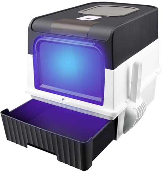 Kattenbak, kattenbak met schep, zelfreinigende kattentoilet, uv
